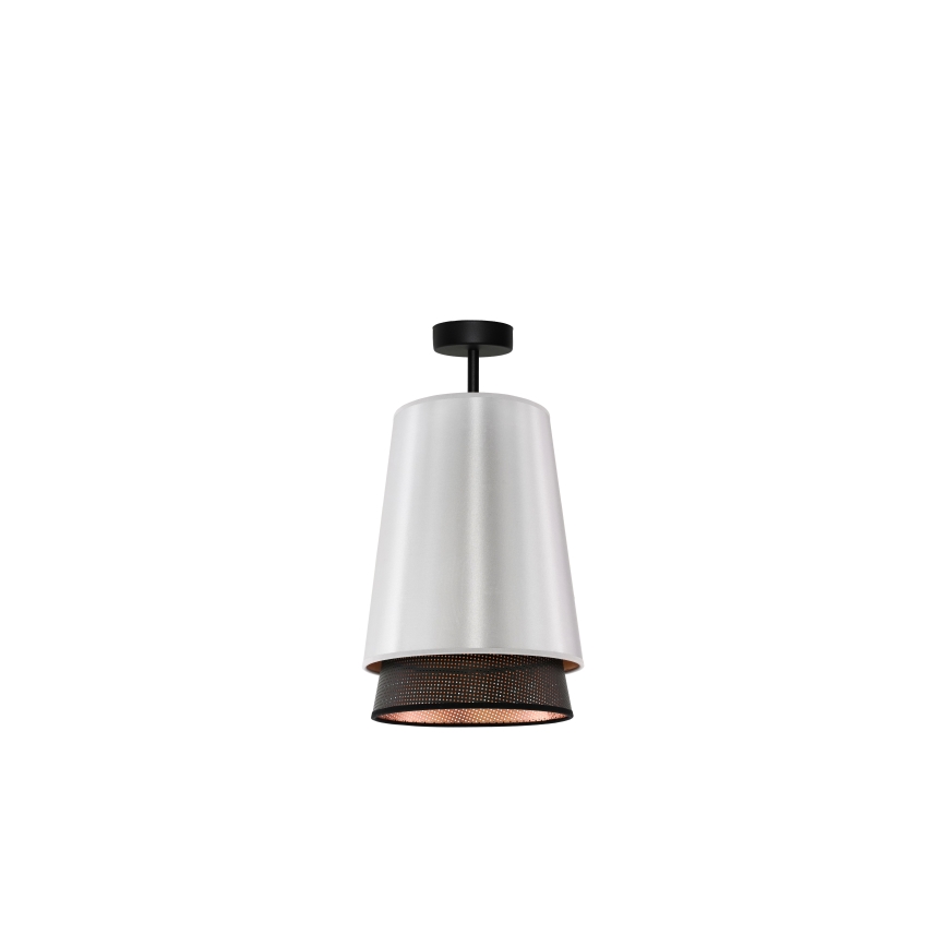 Duolla - Pinnale kinnitatav lühter BELL SHINY 1xE27/15W/230V d. 25 cm hõbedane/must