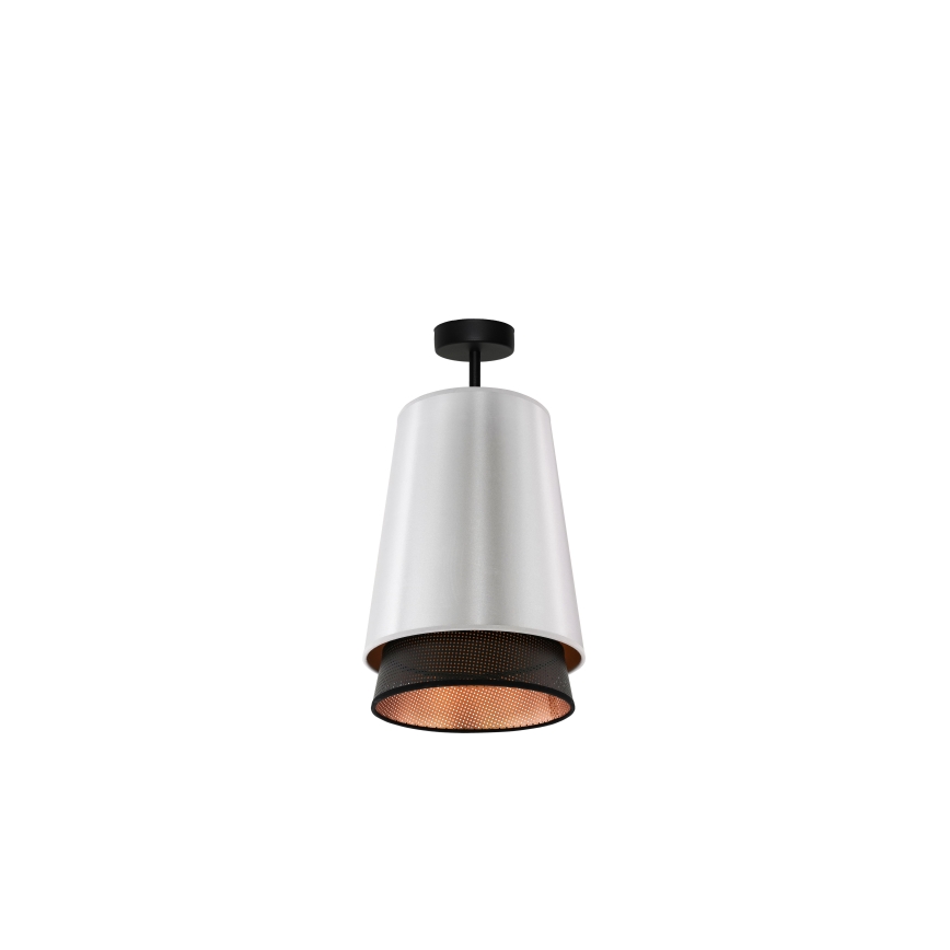 Duolla - Pinnale kinnitatav lühter BELL SHINY 1xE27/15W/230V d. 25 cm hõbedane/must