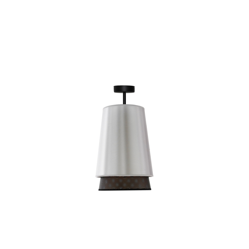 Duolla - Pinnale kinnitatav lühter BELL SHINY 1xE27/15W/230V d. 25 cm hõbedane/must