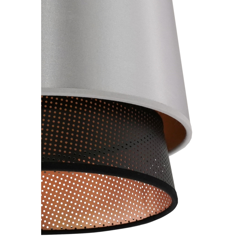 Duolla - Pinnale kinnitatav lühter BELL SHINY 1xE27/15W/230V d. 25 cm hõbedane/must