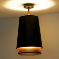 Duolla - Pinnale kinnitatav lühter BELL SHINY 1xE27/15W/230V d. 25 cm must/vask