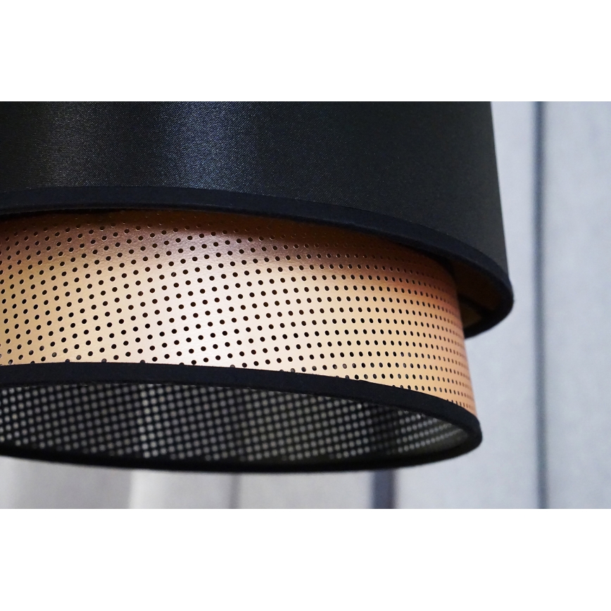 Duolla - Pinnale kinnitatav lühter BELL SHINY 1xE27/15W/230V d. 25 cm must/vask