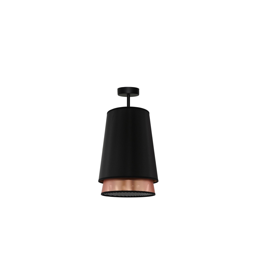 Duolla - Pinnale kinnitatav lühter BELL SHINY 1xE27/15W/230V d. 25 cm must/vask