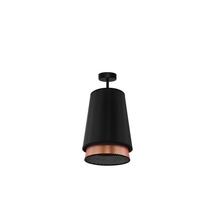 Duolla - Pinnale kinnitatav lühter BELL SHINY 1xE27/15W/230V d. 25 cm must/vask