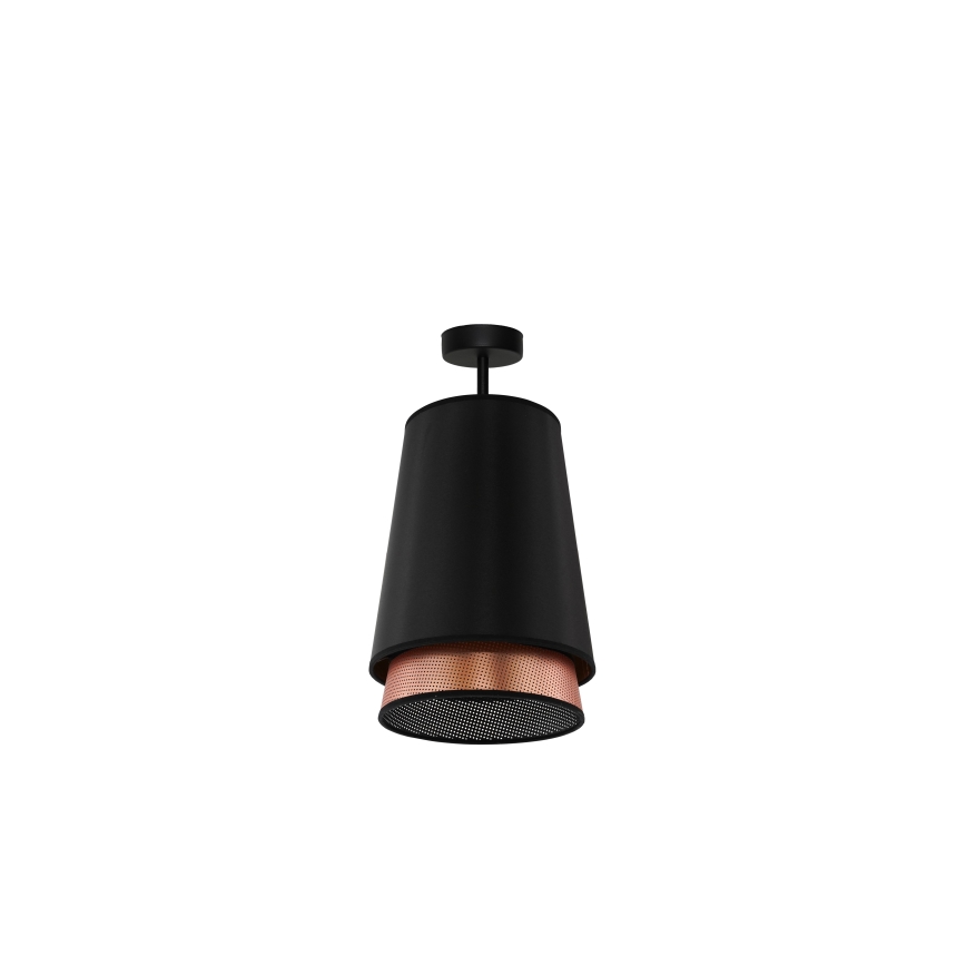 Duolla - Pinnale kinnitatav lühter BELL SHINY 1xE27/15W/230V d. 25 cm must/vask