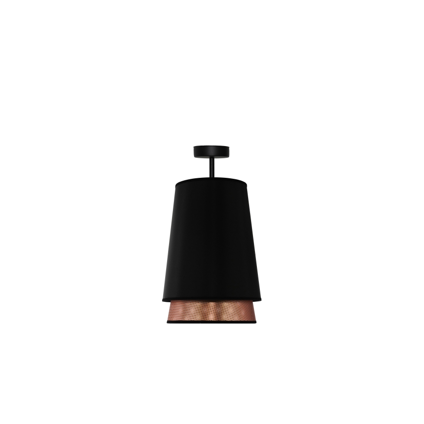 Duolla - Pinnale kinnitatav lühter BELL SHINY 1xE27/15W/230V d. 25 cm must/vask