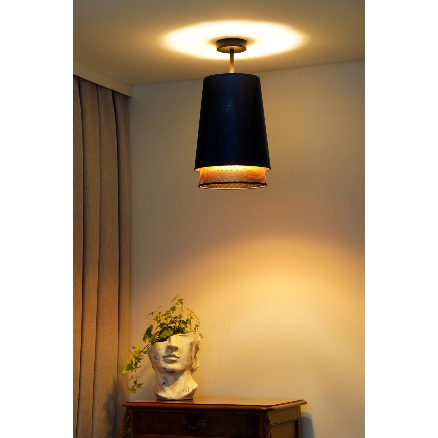 Duolla - Pinnale kinnitatav lühter BELL SHINY 1xE27/15W/230V d. 25 cm sinine/vask