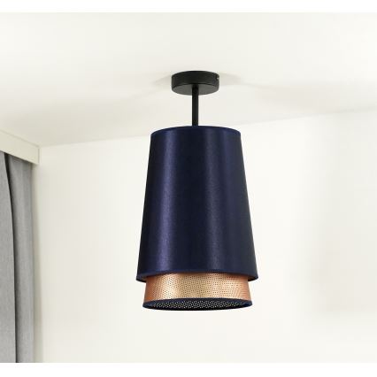 Duolla - Pinnale kinnitatav lühter BELL SHINY 1xE27/15W/230V d. 25 cm sinine/vask