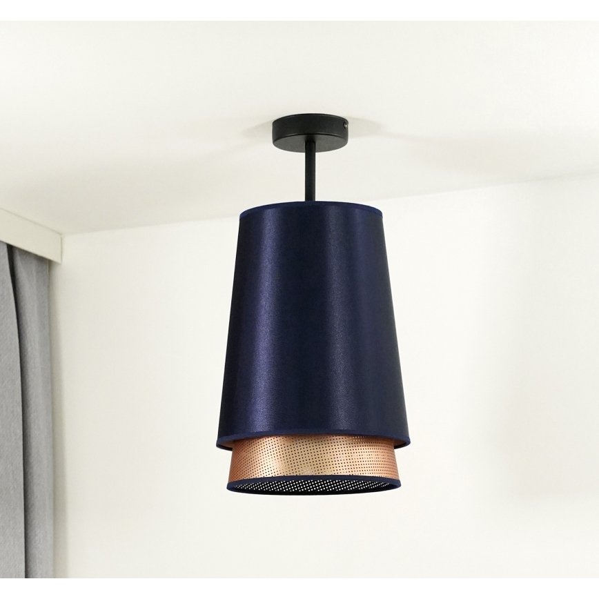 Duolla - Pinnale kinnitatav lühter BELL SHINY 1xE27/15W/230V d. 25 cm sinine/vask