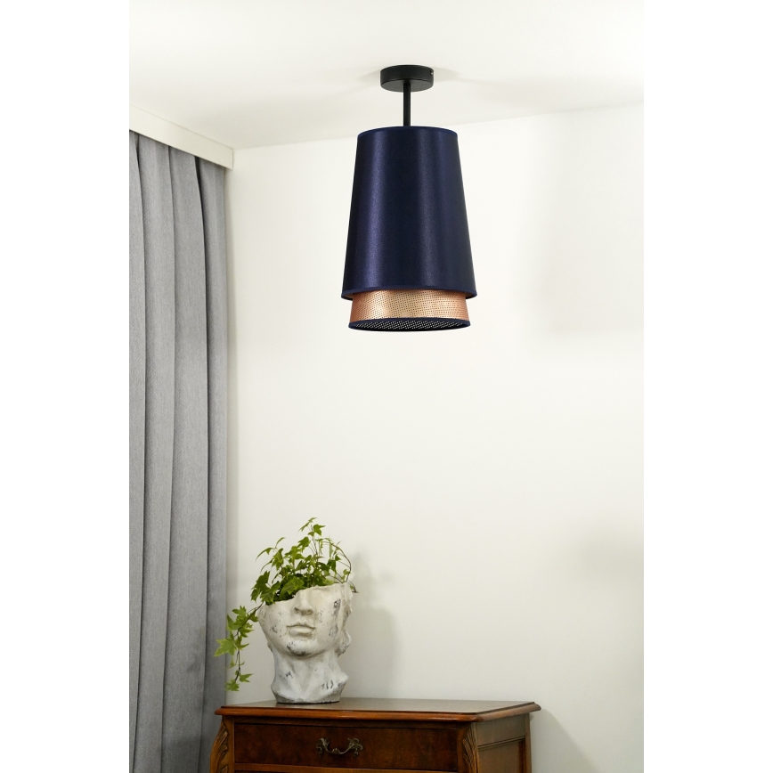 Duolla - Pinnale kinnitatav lühter BELL SHINY 1xE27/15W/230V d. 25 cm sinine/vask