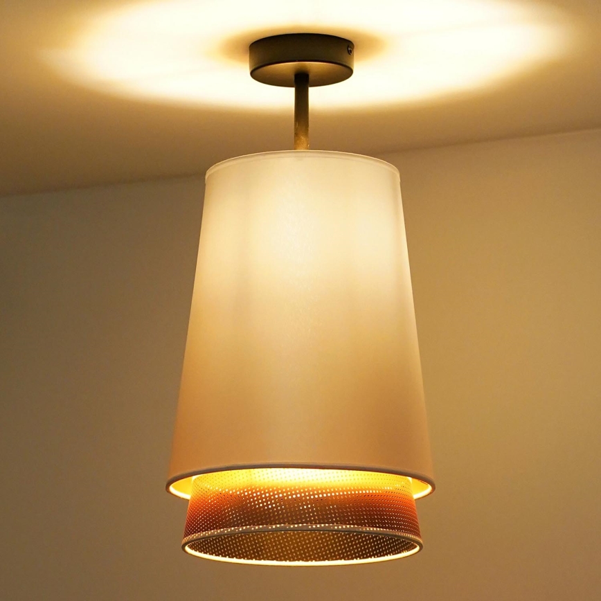 Duolla - Pinnale kinnitatav lühter BELL SHINY 1xE27/15W/230V d. 25 cm valge/vask