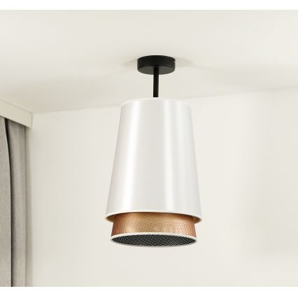 Duolla - Pinnale kinnitatav lühter BELL SHINY 1xE27/15W/230V d. 25 cm valge/vask