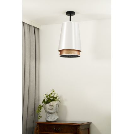 Duolla - Pinnale kinnitatav lühter BELL SHINY 1xE27/15W/230V d. 25 cm valge/vask