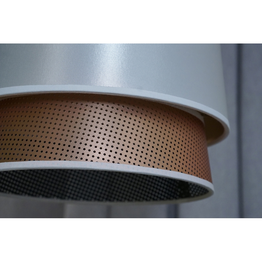 Duolla - Pinnale kinnitatav lühter BELL SHINY 1xE27/15W/230V d. 25 cm valge/vask