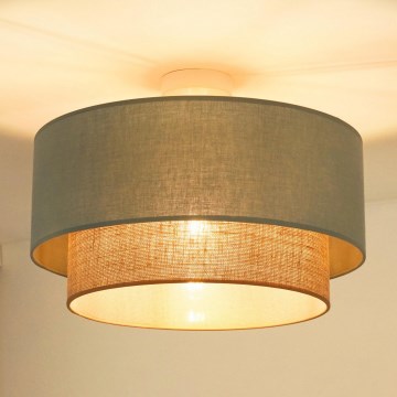 Duolla - Pinnale kinnitatav lühter  BOHO 1xE27/15W/230V d. 45 cm roheline/pruun