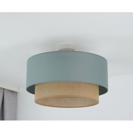 Duolla - Pinnale kinnitatav lühter  BOHO 1xE27/15W/230V d. 45 cm roheline/pruun
