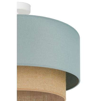 Duolla - Pinnale kinnitatav lühter  BOHO 1xE27/15W/230V d. 45 cm roheline/pruun