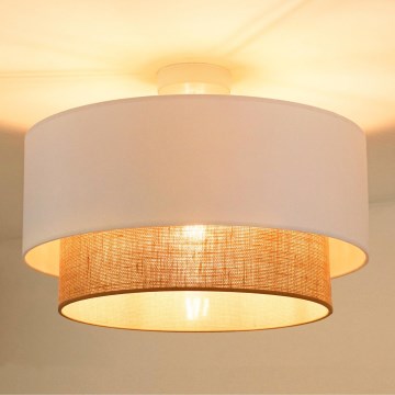 Duolla - Pinnale kinnitatav lühter  BOHO 1xE27/15W/230V d. 45 cm valge/pruun