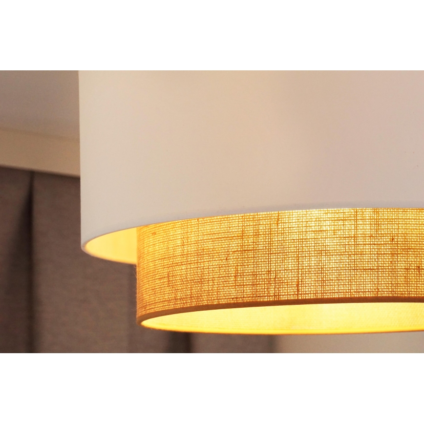 Duolla - Pinnale kinnitatav lühter  BOHO 1xE27/15W/230V d. 45 cm valge/pruun