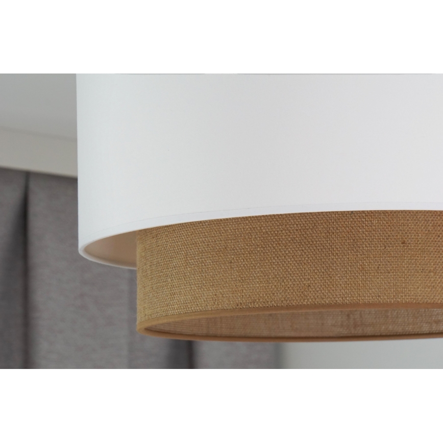 Duolla - Pinnale kinnitatav lühter  BOHO 1xE27/15W/230V d. 45 cm valge/pruun