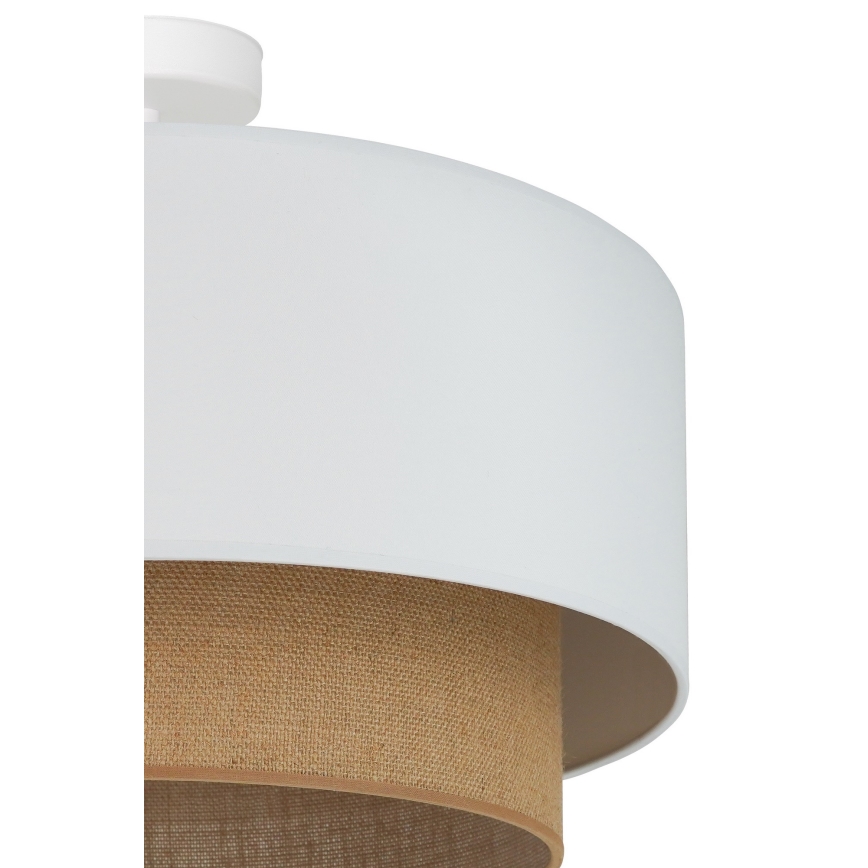 Duolla - Pinnale kinnitatav lühter  BOHO 1xE27/15W/230V d. 45 cm valge/pruun