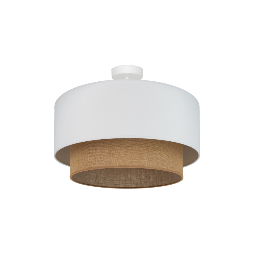 Duolla - Pinnale kinnitatav lühter  BOHO 1xE27/15W/230V d. 45 cm valge/pruun