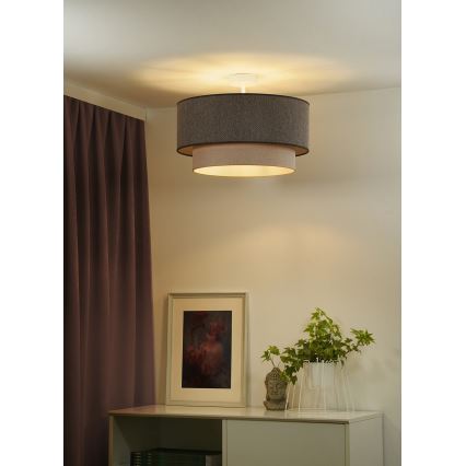 Duolla - Pinnale kinnitatav lühter BOHO ECO RECYCLING 1xE27/15W/230V d. 45 cm pruun/kreemikas
