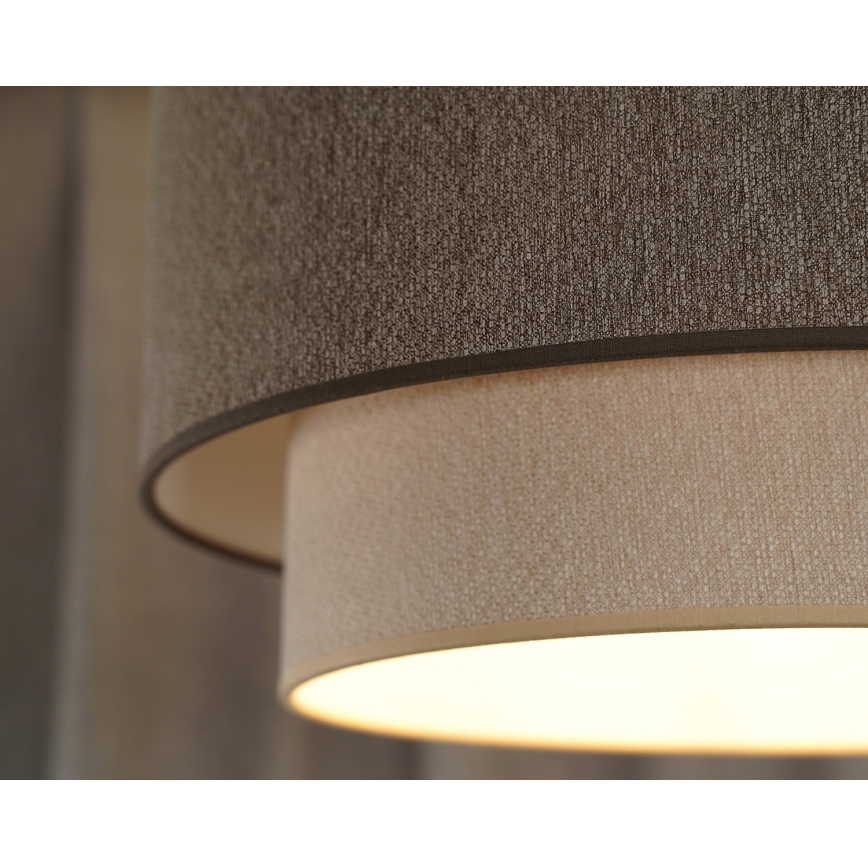 Duolla - Pinnale kinnitatav lühter BOHO ECO RECYCLING 1xE27/15W/230V d. 45 cm pruun/kreemikas
