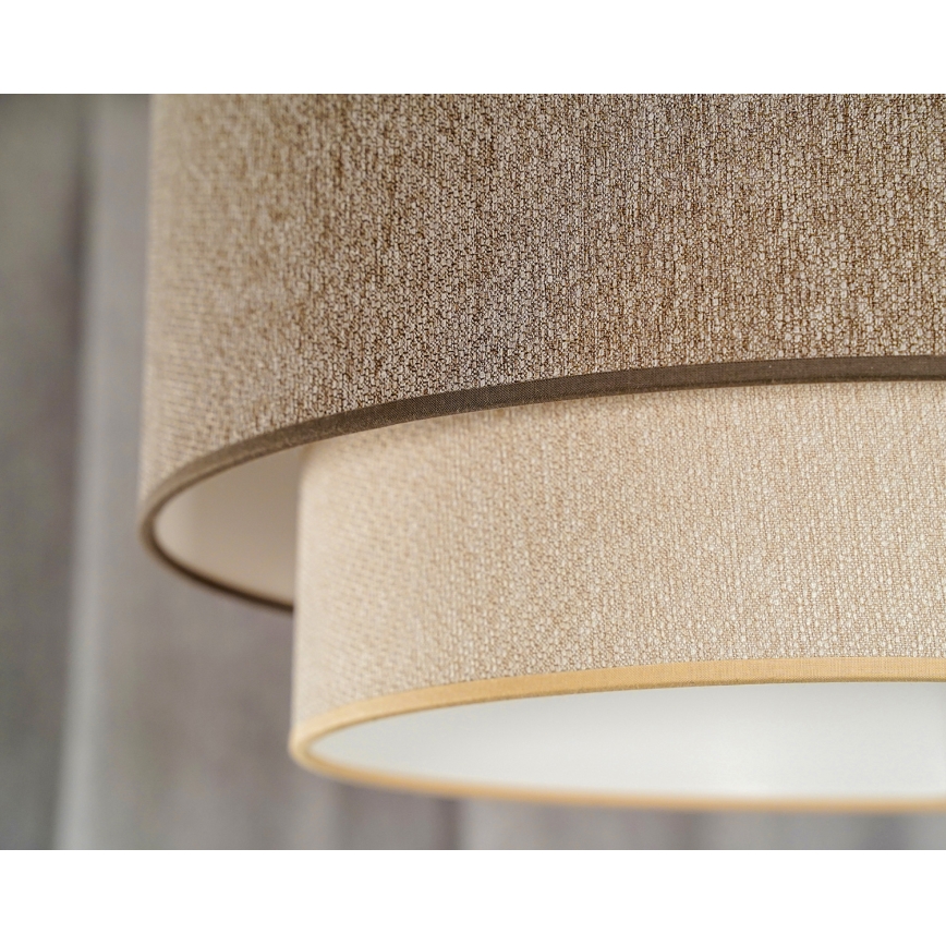 Duolla - Pinnale kinnitatav lühter BOHO ECO RECYCLING 1xE27/15W/230V d. 45 cm pruun/kreemikas