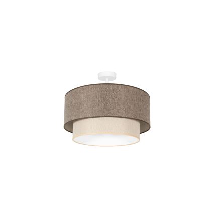 Duolla - Pinnale kinnitatav lühter BOHO ECO RECYCLING 1xE27/15W/230V d. 45 cm pruun/kreemikas