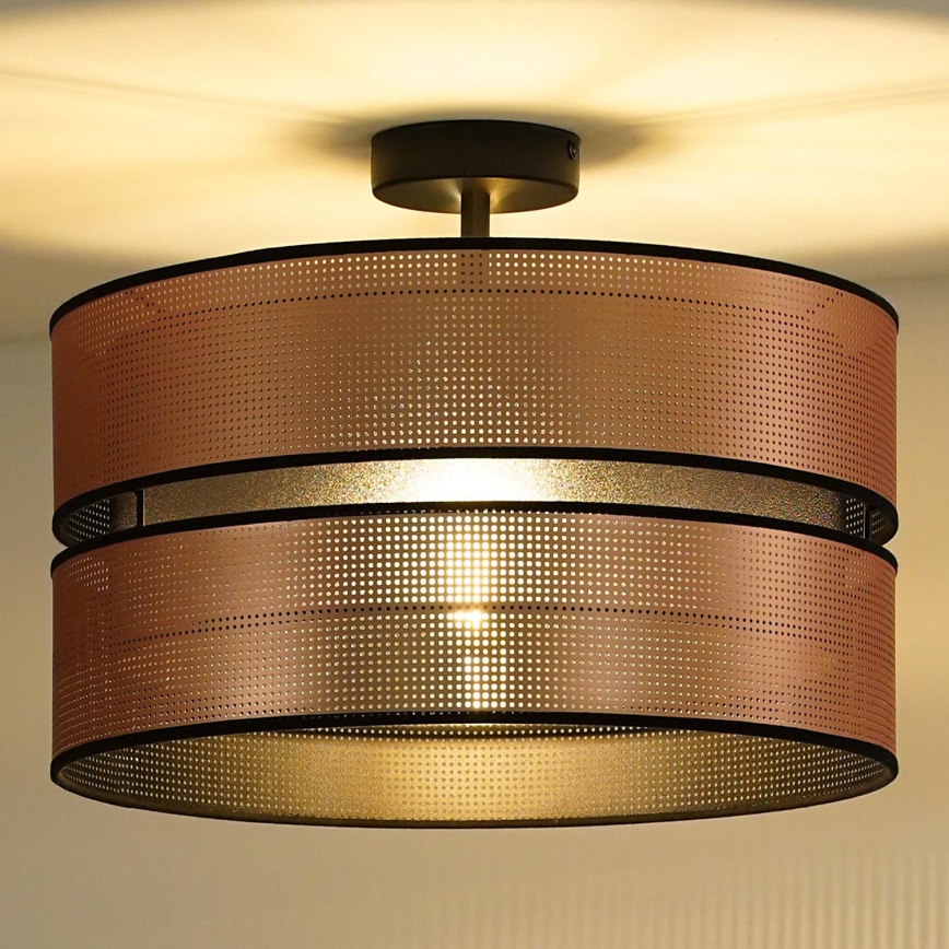 Duolla - Pinnale kinnitatav lühter COPPER SHINY 1xE27/15W/230V d. 40 cm vask/must