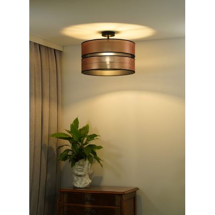 Duolla - Pinnale kinnitatav lühter COPPER SHINY 1xE27/15W/230V d. 40 cm vask/must
