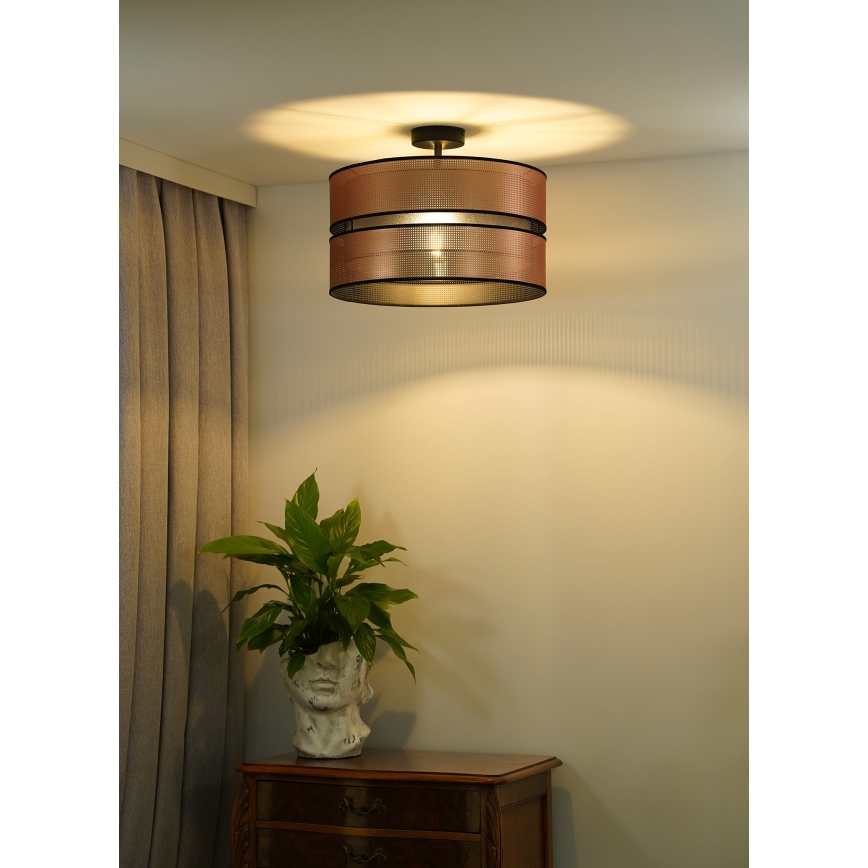 Duolla - Pinnale kinnitatav lühter COPPER SHINY 1xE27/15W/230V d. 40 cm vask/must