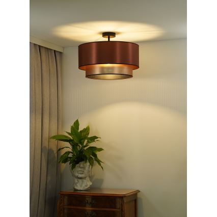 Duolla - Pinnale kinnitatav lühter COPPER SHINY 1xE27/15W/230V d. 45 cm vask