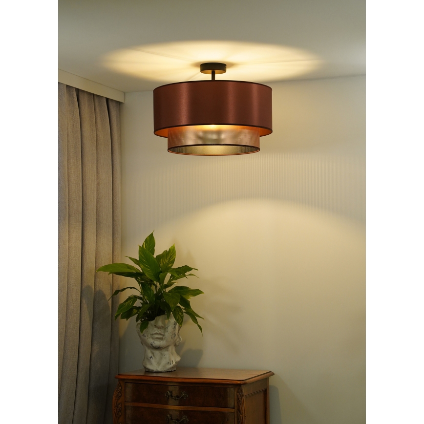 Duolla - Pinnale kinnitatav lühter COPPER SHINY 1xE27/15W/230V d. 45 cm vask