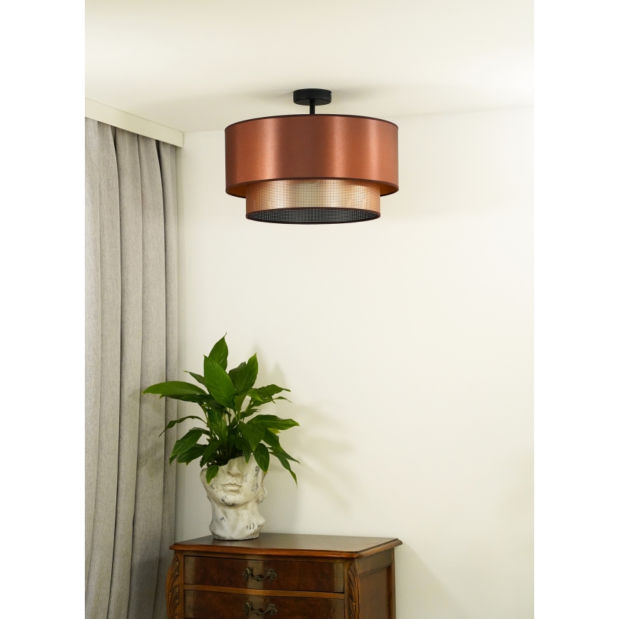 Duolla - Pinnale kinnitatav lühter COPPER SHINY 1xE27/15W/230V d. 45 cm vask