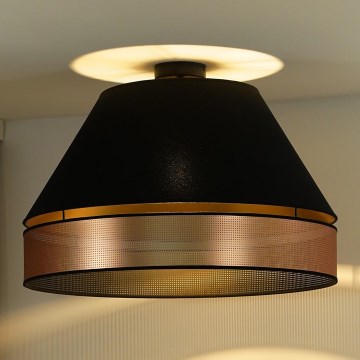Duolla - Pinnale kinnitatav lühter COPPER SHINY 1xE27/15W/230V d. 60 cm must/vask