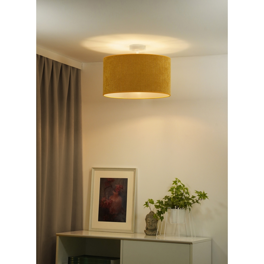 Duolla - Pinnale kinnitatav lühter CORDUROY 1xE27/15W/230V d. 40 cm kollane