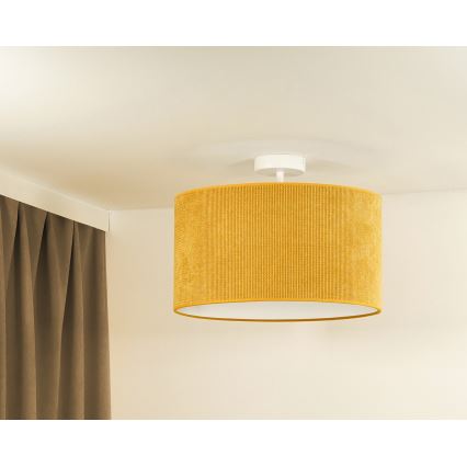 Duolla - Pinnale kinnitatav lühter CORDUROY 1xE27/15W/230V d. 40 cm kollane