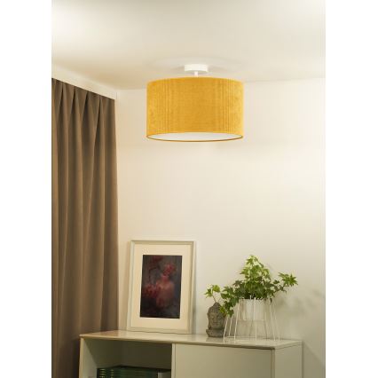 Duolla - Pinnale kinnitatav lühter CORDUROY 1xE27/15W/230V d. 40 cm kollane