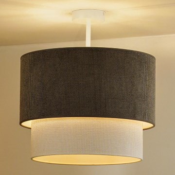 Duolla - Pinnale kinnitatav lühter CORDUROY 1xE27/15W/230V d. 40 cm pruun/kreemikas
