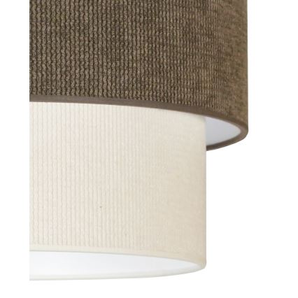 Duolla - Pinnale kinnitatav lühter CORDUROY 1xE27/15W/230V d. 40 cm pruun/kreemikas