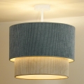 Duolla - Pinnale kinnitatav lühter CORDUROY 1xE27/15W/230V d. 40 cm sinine/beež
