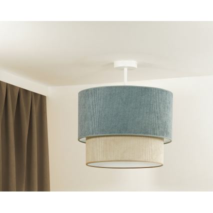 Duolla - Pinnale kinnitatav lühter CORDUROY 1xE27/15W/230V d. 40 cm sinine/beež