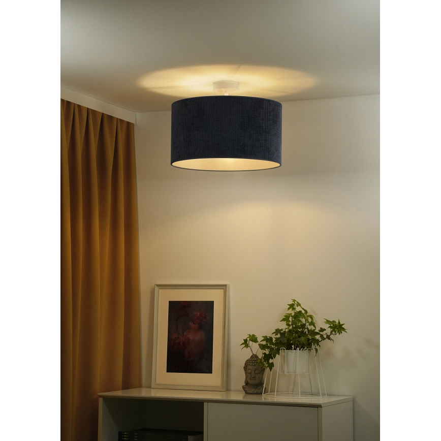Duolla - Pinnale kinnitatav lühter CORDUROY 1xE27/15W/230V d. 40 cm tumesinine