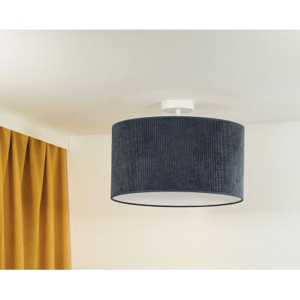 Duolla - Pinnale kinnitatav lühter CORDUROY 1xE27/15W/230V d. 40 cm tumesinine