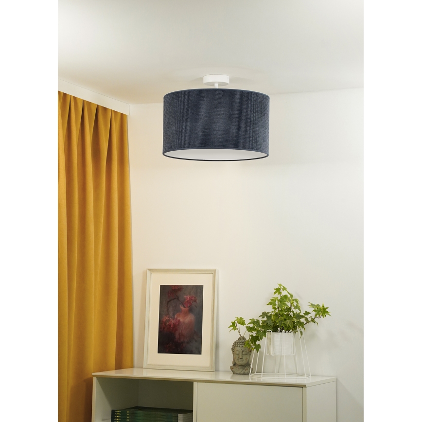 Duolla - Pinnale kinnitatav lühter CORDUROY 1xE27/15W/230V d. 40 cm tumesinine