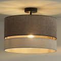 Duolla - Pinnale kinnitatav lühter DOUBLE 1xE27/15W/230V d. 40 cm pruun/hall
