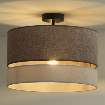 Duolla - Pinnale kinnitatav lühter DOUBLE 1xE27/15W/230V d. 40 cm pruun/hall