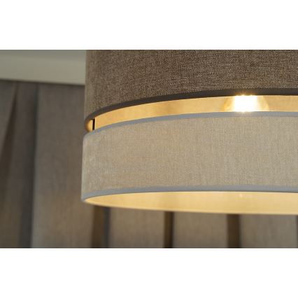Duolla - Pinnale kinnitatav lühter DOUBLE 1xE27/15W/230V d. 40 cm pruun/hall